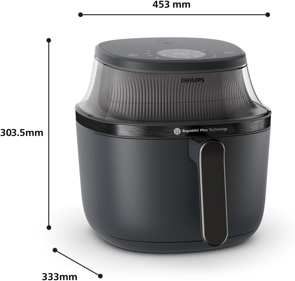 Philips Airfryer 3000 Series 7.2L, Sichtfenster, 16-in-1 Airfryer, RapidAir Plus Technologie, wenige