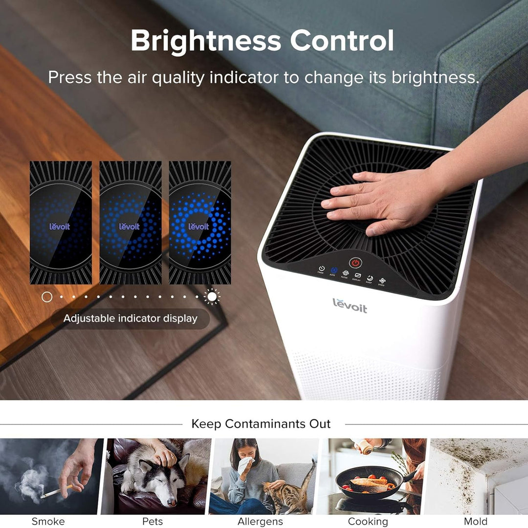 Levoit Luftreiniger mit HEPA Luftfilter, Air Purifier mit 360 m³/H CADR für Raucherzimmer Wohnung, L
