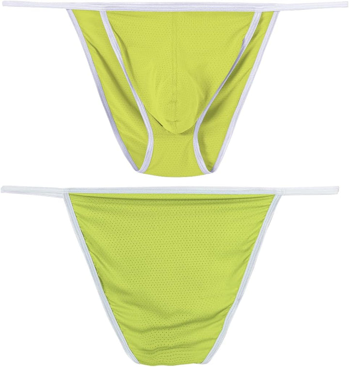 BIATWOWR Men's Briefs Sexy Men's Underwear Briefs with Big Ball Pouch Low Waistband Underpants Men 3