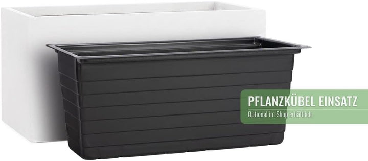 Pflanzwerk® Pflanzkübel Fiberglas Weiss TUB 30x60x30cm *Frostbeständige Blumenkübel* *Deutsche Premi