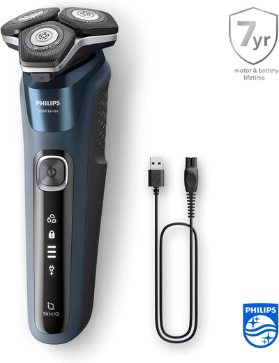 Philips Shaver Series 5000 – Elektrischer Nass- und Trockenrasierer für Herren mit ausklappbarem Tri