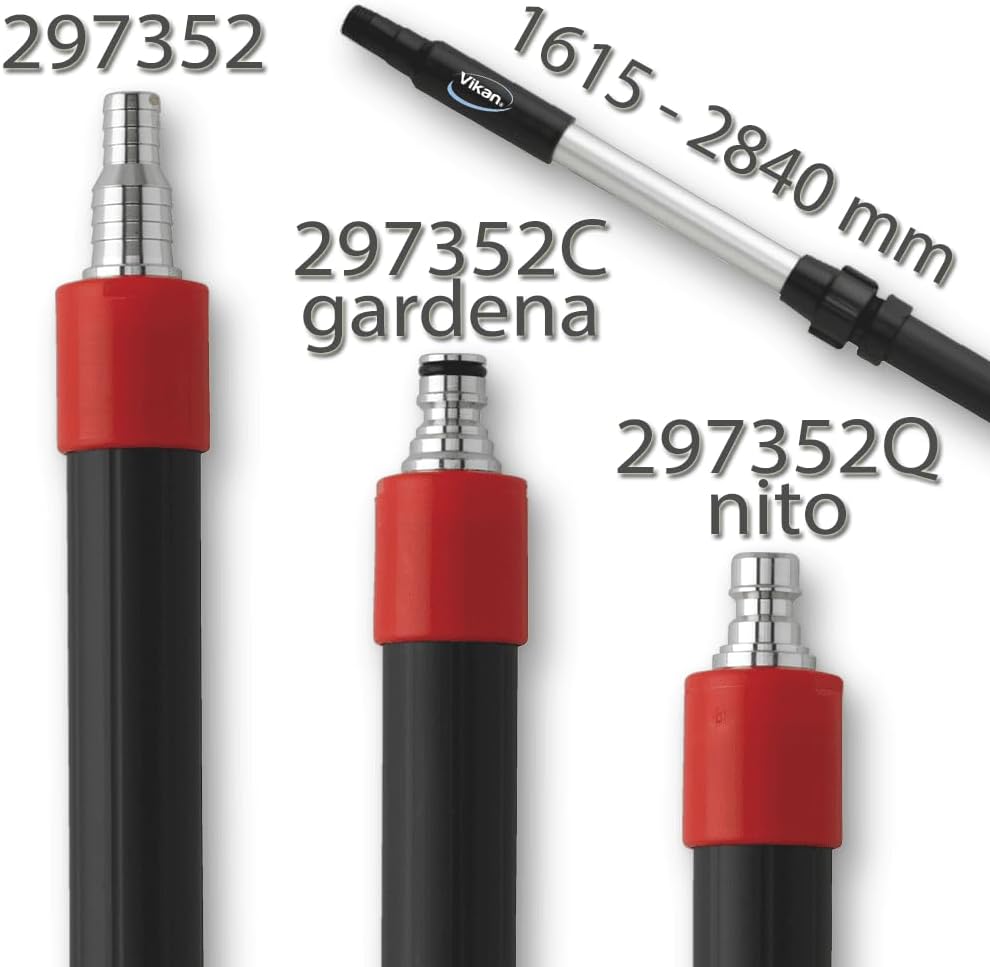 Vikan Aluteleskopstiel mit isoliertem Griff & Wasserdurchlauf - Länge 1,60-2,84 m