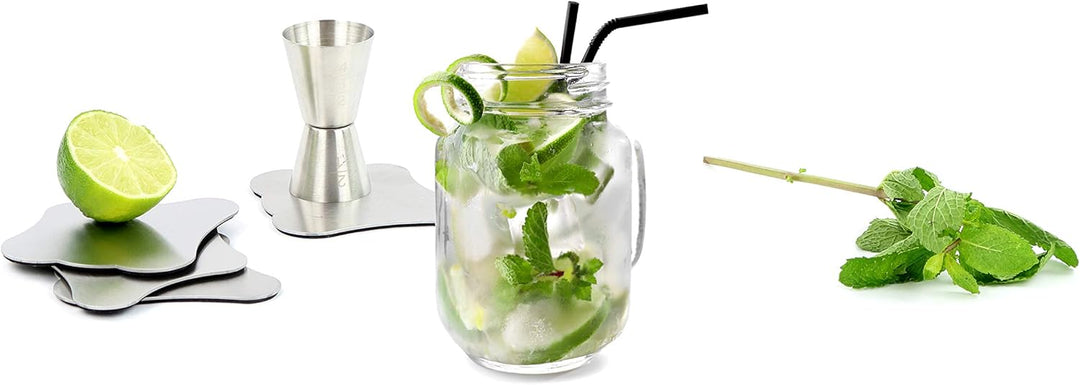 Yoko Design 1238 Mojito-Set aus Edelstahl, 21,6 x 17,5 x 5 cm, Grau