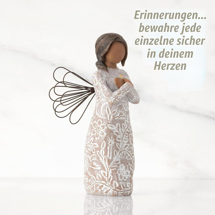 Willow Tree Erinnerung (dunkle Haut), geformter handgemaltes Engel Dunklere Haut, Dunklere Haut