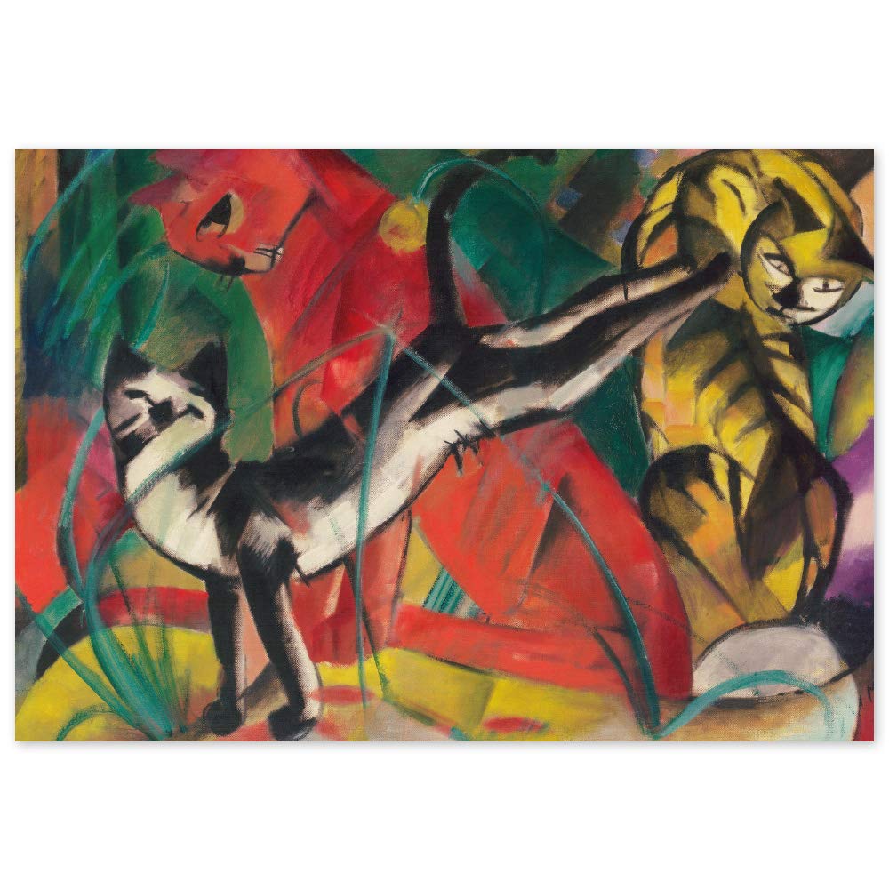 JUNIWORDS Poster, Franz Moritz Wilhelm Marc, Drei Katzen, 86 x 60 cm, 86 x 60 cm