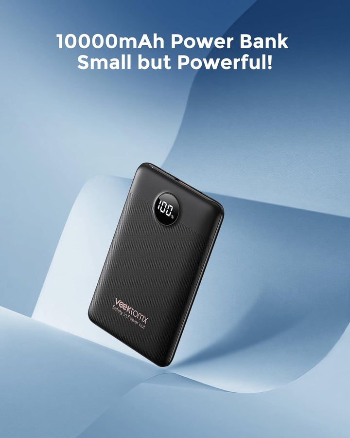 Powerbank 10000mAh VEEKTOMX Power Bank Klein Aber Stark 22.5W Mini Power Bank PD3.0 QC3.0 USB C Exte