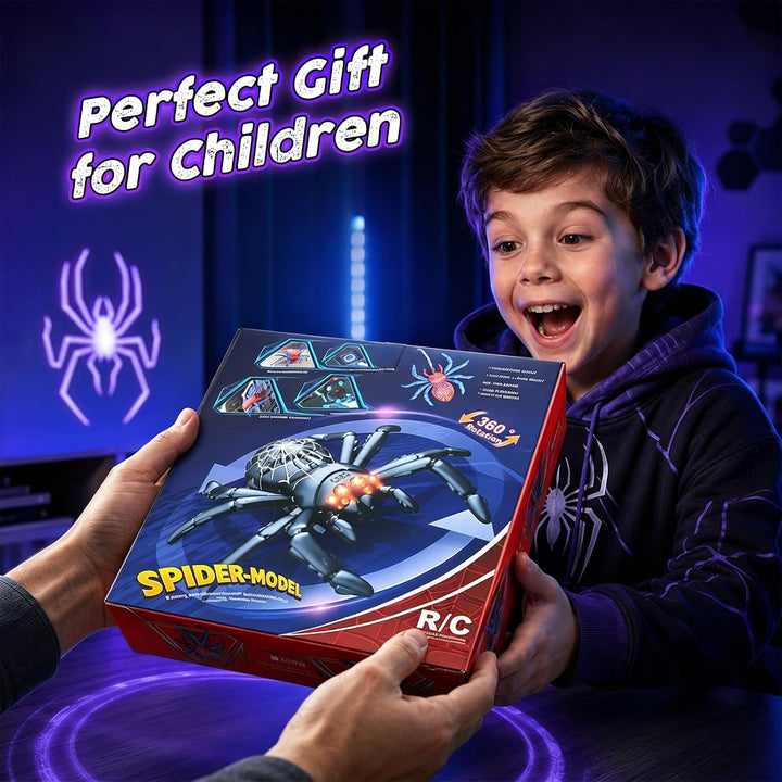 Ferngesteuerte Spinne Spielzeug Auto, RC Wandkletterspinne mit 360° Rotation, Stunt RC Auto zum Krab