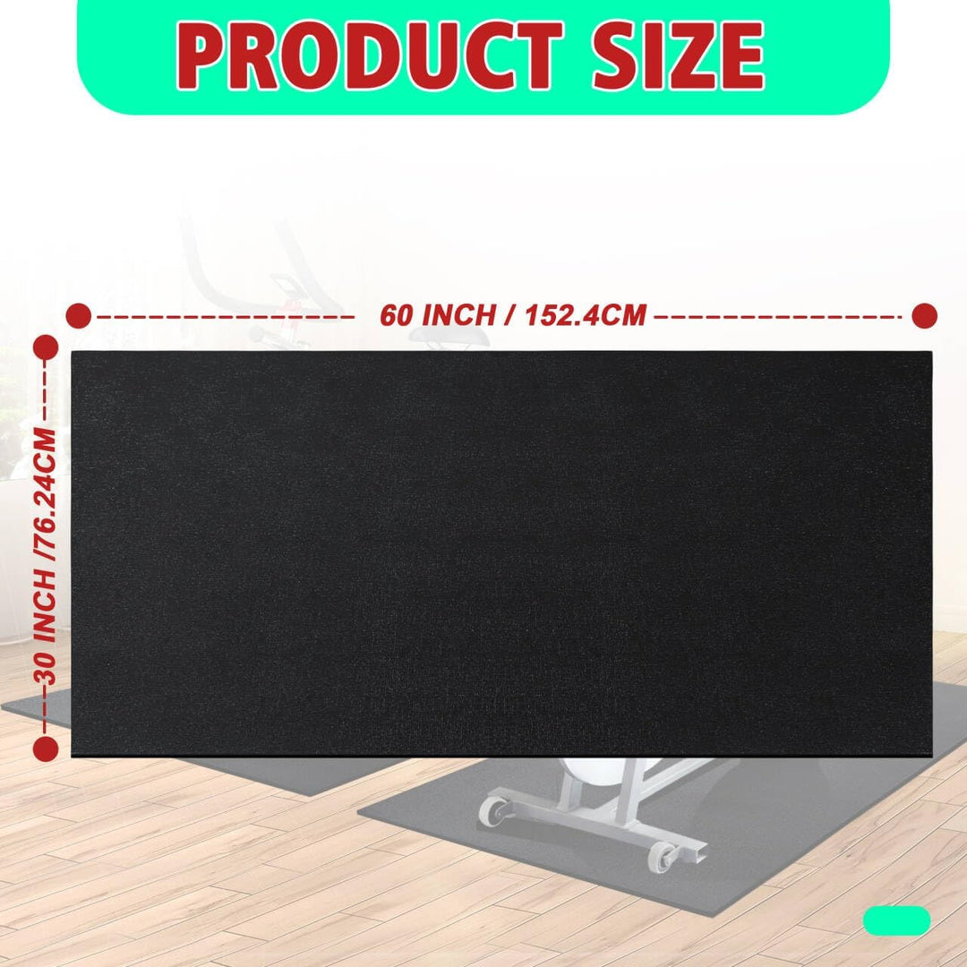 Bodenschutzmatte Laufband | 6 mm, 152 x 76 cm Bodenmatte für Sportgeräte, Fitnessgeräte, Schalldämme