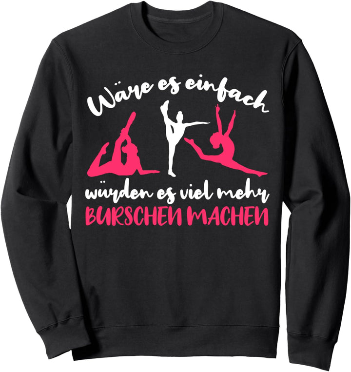 Turnen Gymnastik Herzschlag Turner Turnerin Gymnast Turnerin Sweatshirt