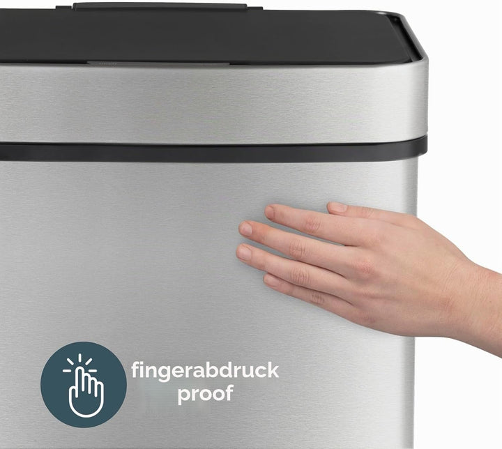 Les Collectors Mülleimer N°1010, 64 L, passend für 30–60-Liter-Säcke, 3 Fächer 42L +11L + 11L, Küche