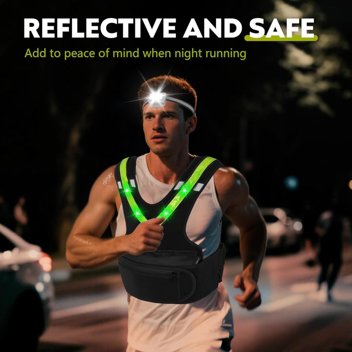 Gewichtsweste für Damen Weighted Vest für Sport und Laufen mit reflektierendem LED Gürtel und Aussen