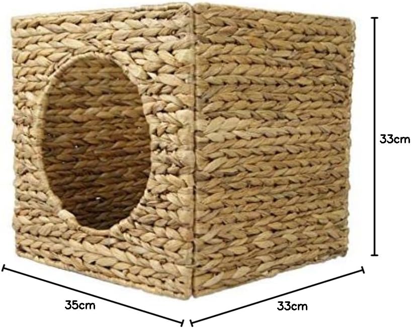 Lycce Katzenhöhle Regalkorb Kally Wasserhyazinthe 33cm x 33cm x 33cm