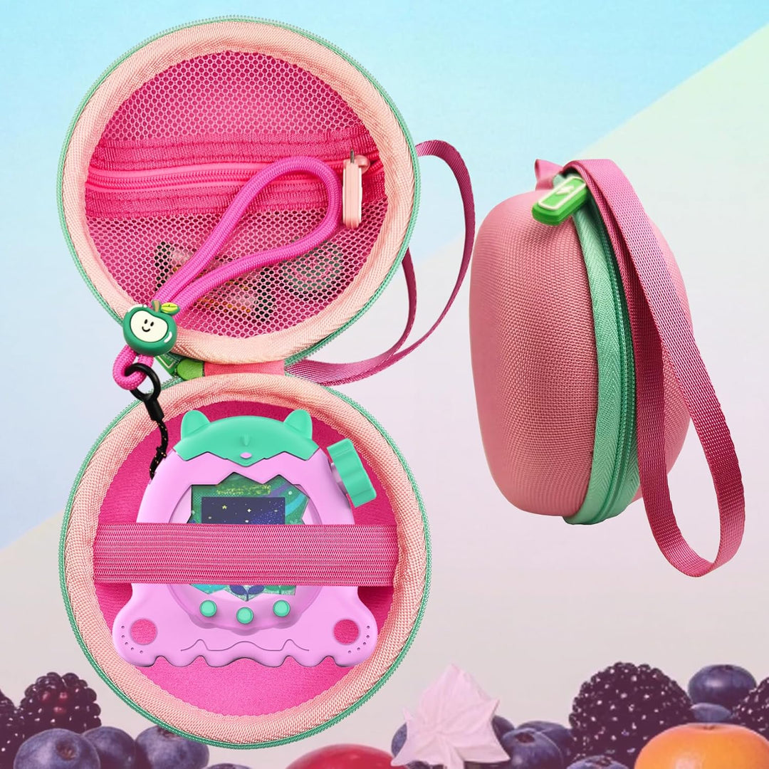 Weiche Silikonhülle und Harte Tragetasche für Tamagotchi Paradise, inklusive Displayschutzfolie, Han