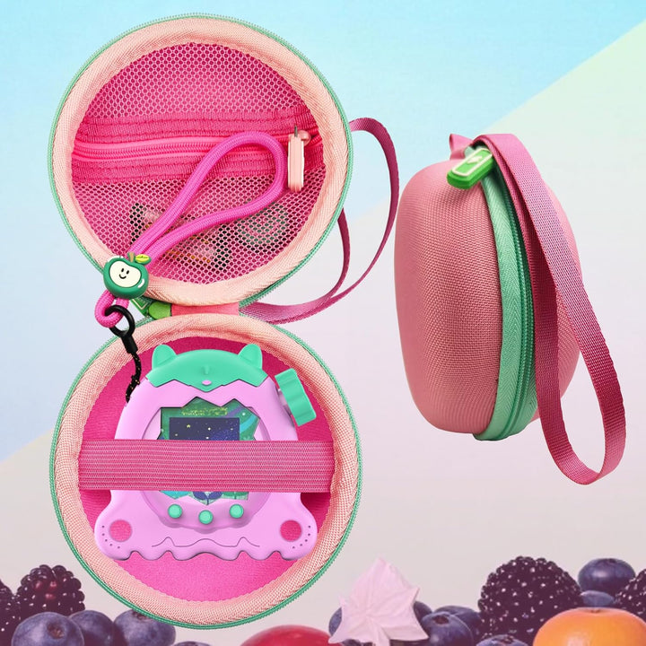 Weiche Silikonhülle und Harte Tragetasche für Tamagotchi Paradise, inklusive Displayschutzfolie, Han