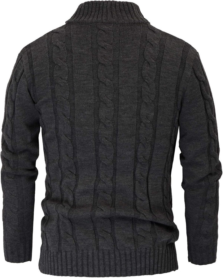 PJ PAUL JONES Herren Strickjacke mit Knopfverschluss Zopfmuster Strickjacke Cardigan mit Gerippter S