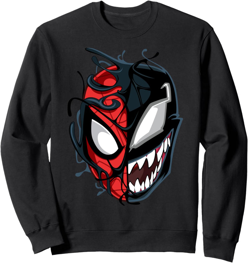 Marvel Spider-Man Peter Venom Split Face Sweatshirt