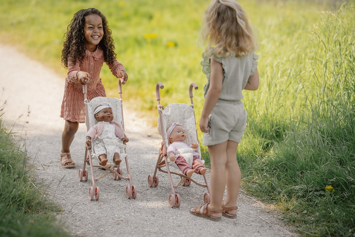 Little Dutch 4584 Puppenbuggy klappbar aus Metall mit Soft-Griffen und Buggytasche - für Puppen von