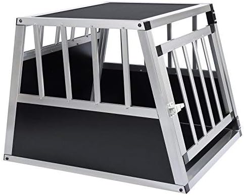 EUGAD Hundetransportbox Alu Hundebox Reisebox Autobox für kleine/mittlere Hunde Französische Bulldog