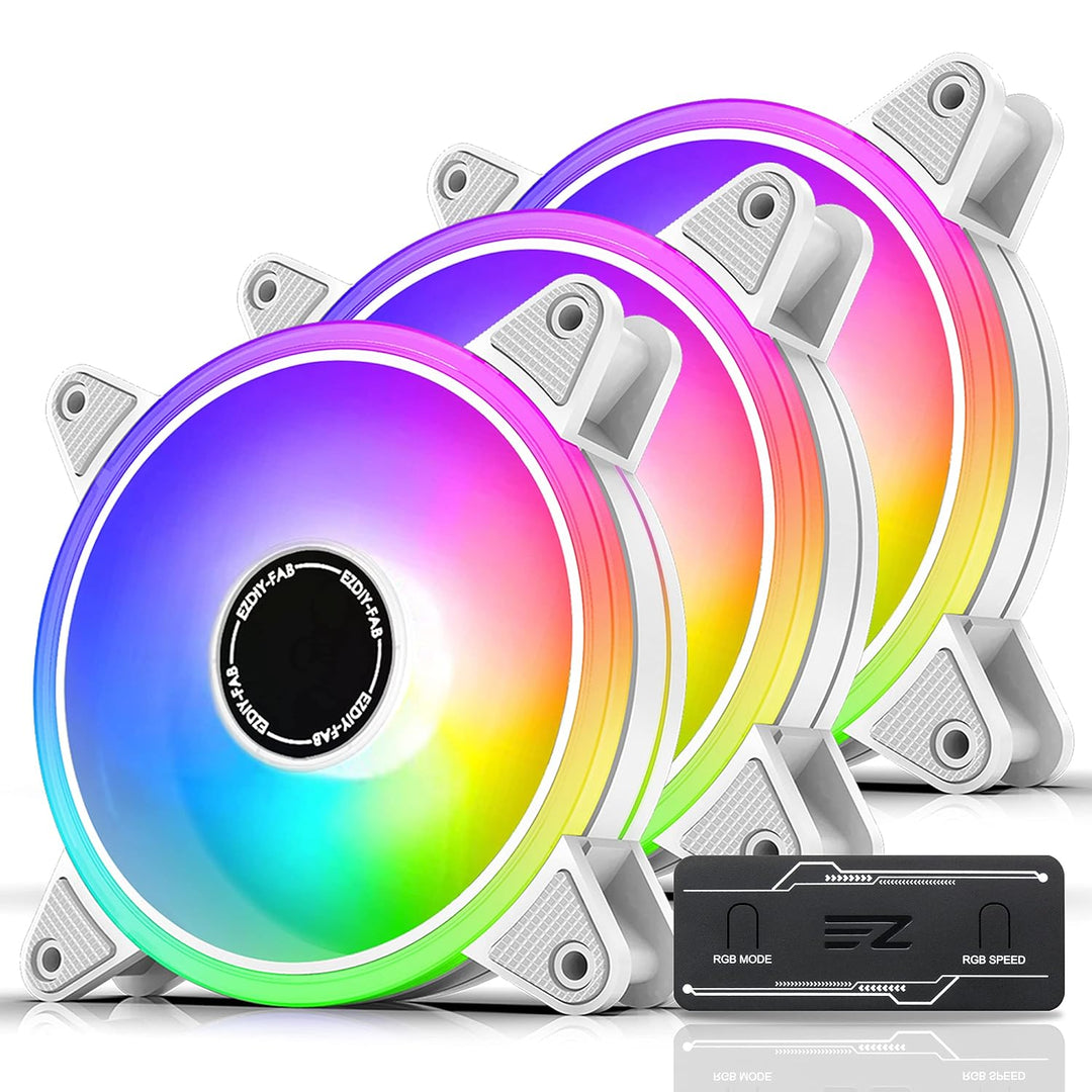 EZDIY-FAB Moonlight Lüfter 120 mm RGB PWM mit RGB PWM Fan Hub,5 V Motherboard SYNC,ARGB Lüfter für C