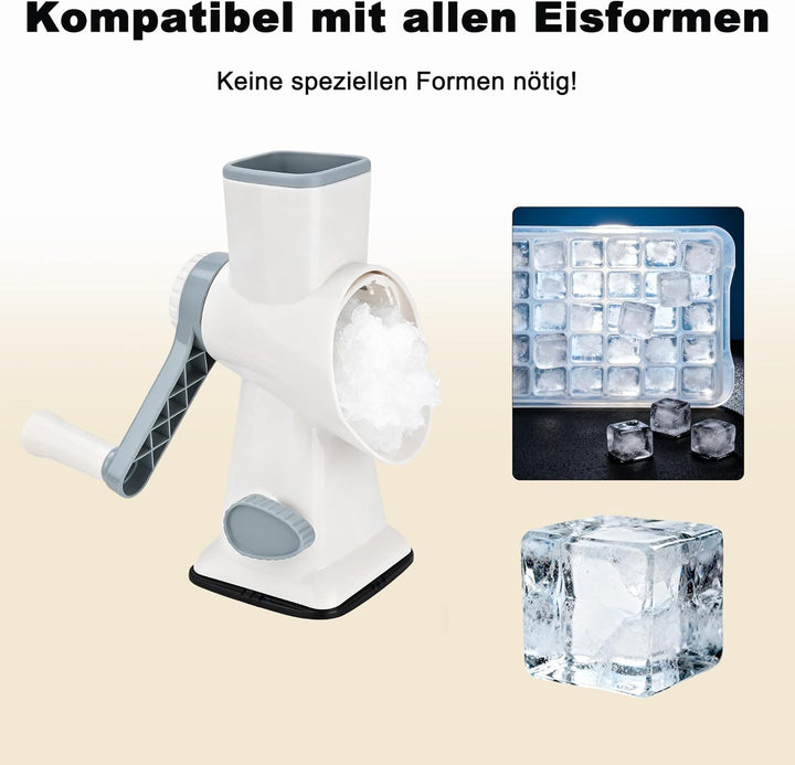Manueller Eiscrusher & Slushy Maker,Tragbarer Crushed Ice Maker Mit Edelstahlklingen, Rutschfestem S