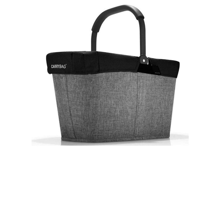 reisenthel carrybag Frame Twist Silver + Cover Black - Einkaufskorb mit Cover und praktischer Innent