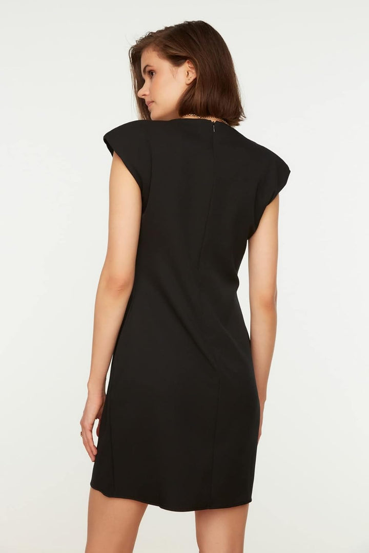 Trendyol Damen Black Cabin Casual Dress, Schwarz, 38 EU