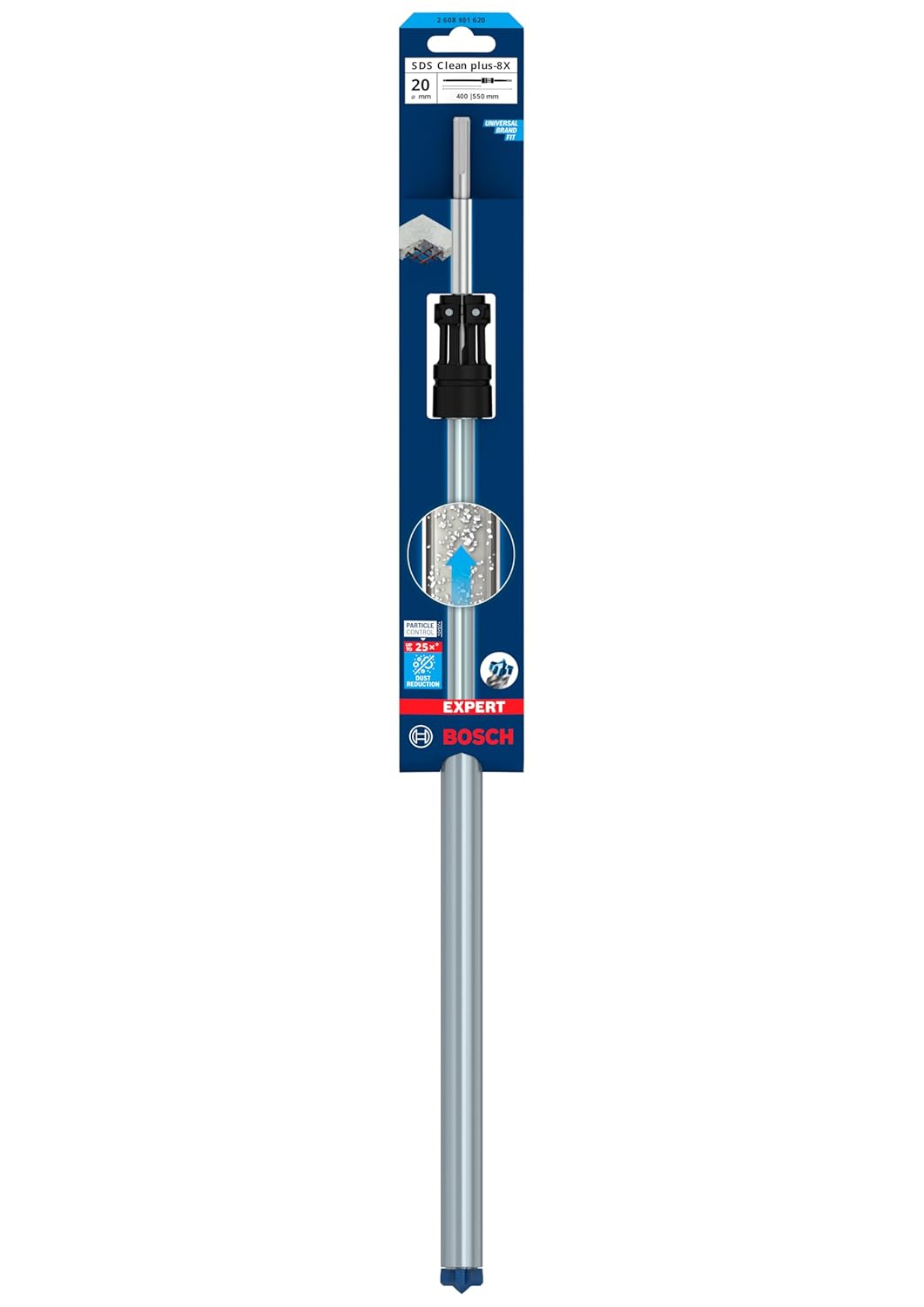 Bosch 1x EXPERT SDS Clean plus-8X Hammerbohrer für chemische Verankerungen (Ø 20,00 mm, Professional