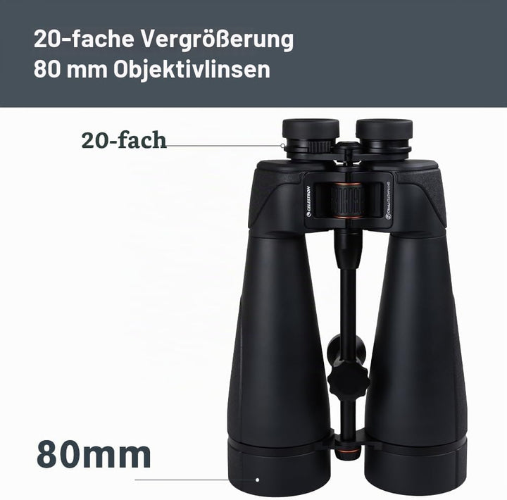 Celestron 72035 SkyMaster Pro ED 20x80 Astronomie-Fernglas mit ED-Glas und grosser Blende für Beobac