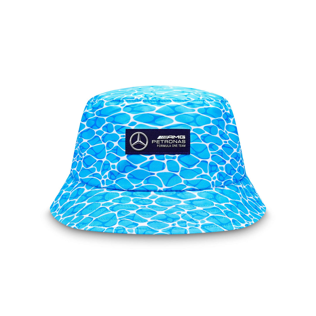 Mercedes AMG Petronas, George Russell No Diving Blue Multi Bucket Hat 2023 One Size Adult Official M