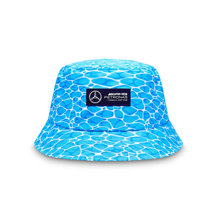 Mercedes AMG Petronas, George Russell No Diving Blue Multi Bucket Hat 2023 One Size Adult Official M
