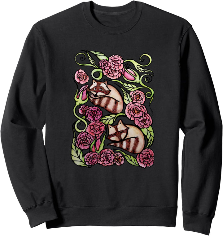 Floral Raccoons Beautiful Sweatshirt