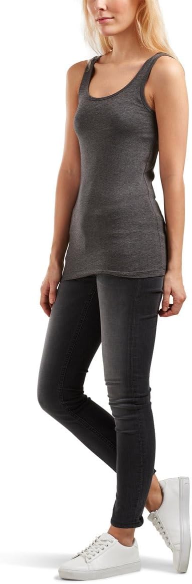 ONLY Damen Top Onllive Love Tank Noos S 3er Pack (Dark Grey Melange, Pageant Blue, Port Royale), S 3