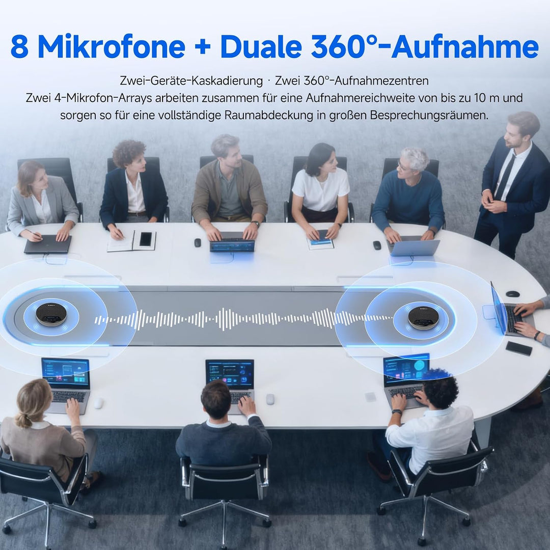 SVBONY SVN O1 Konferenzlautsprecher mit Mikrofon, 3A Geräuschunterdrückung, Drahtlose Erweiterungste