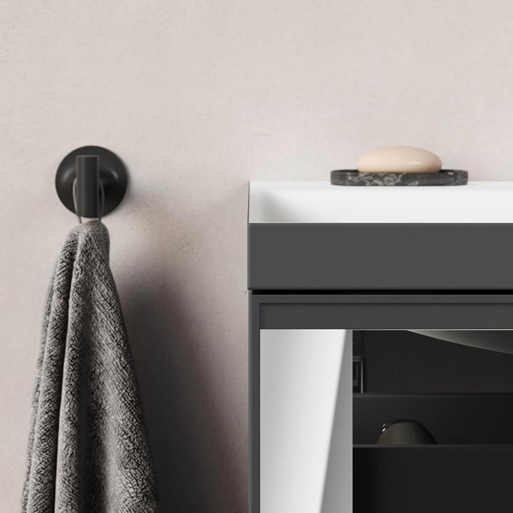 Duravit Handtuchhaken Starck T, Wandmontage, Schwarz Matt für 1 Handtuch Schwarz Matt, für 1 Handtuc