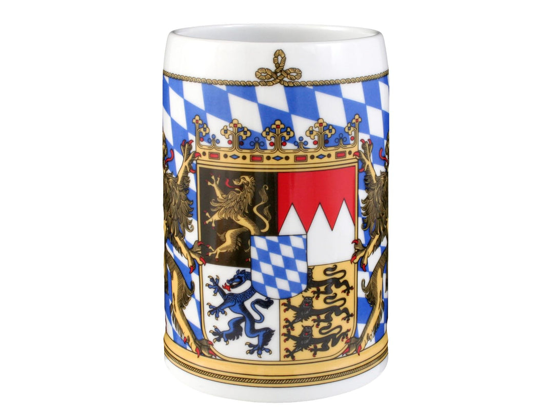 Seltmann Weiden 001.617235 Zusatzsort Bayern Bierkrug ohne Deckel 0,75 L, Blau/Weiss/Beige/Rot