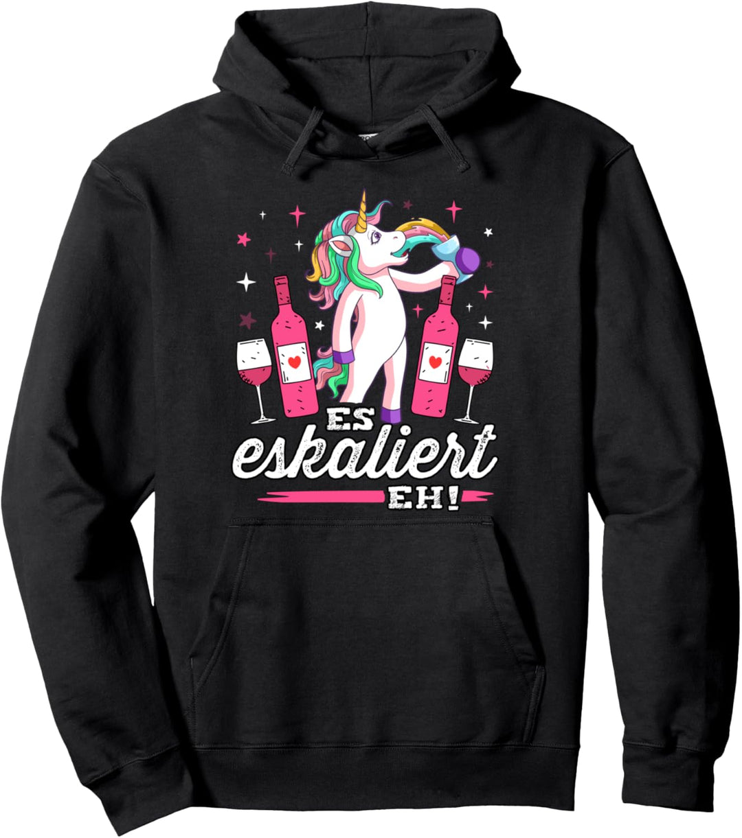 Einhorn Kostüm Es eskaliert eh Malle Party Outfit Frauen JGA Pullover Hoodie
