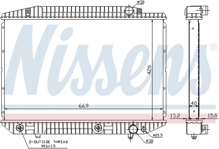 Nissens 62727A Kühler, Motorkühlung