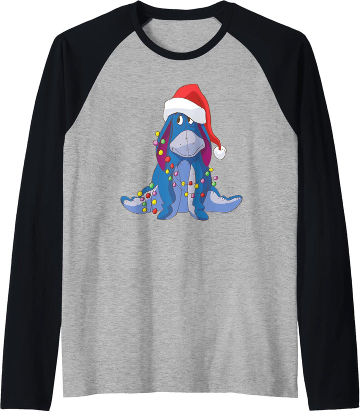 Disney Winnie The Pooh Christmas Light Entangled Eeyore Raglan