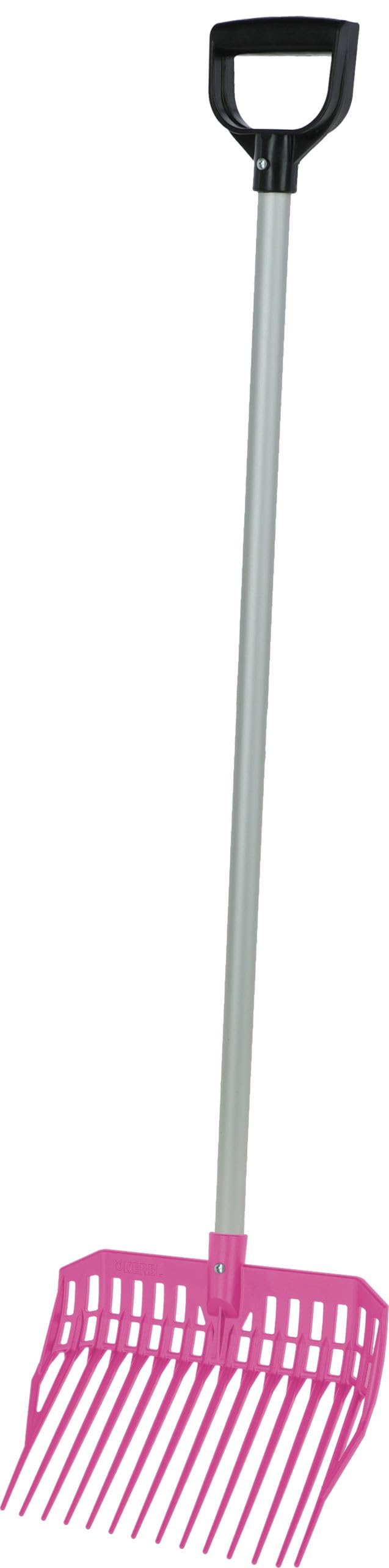 Kerbl Dunggabel EcoFork Mini – Pink (Abmessung 27,2 x 31 cm, Gewicht 0,22 kg, Kunststoffgabel/Alumin