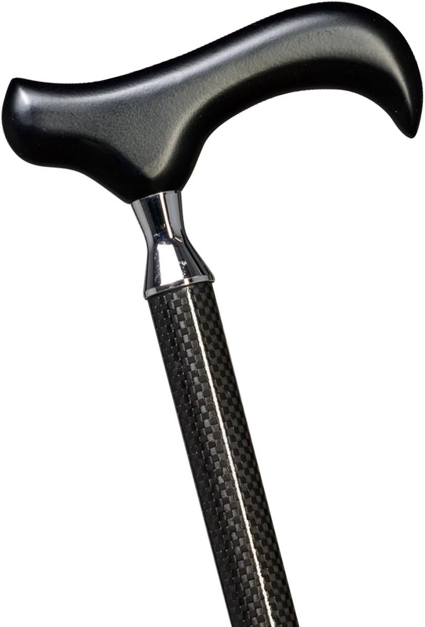 Gastrock Gehstock Spazierstock Dr. Cane Derby-Griff aus Holz, Kreiselpuffer, höhenverstellbar, Carbo