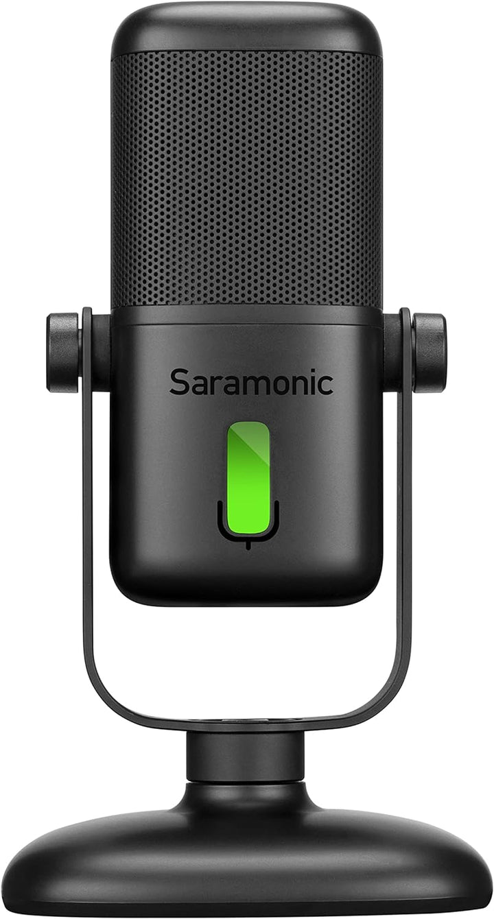 Saramonic USB-Studiomikrofon mit grosser Membran und magnetischem Tischständer, Kopfhörerausgang und