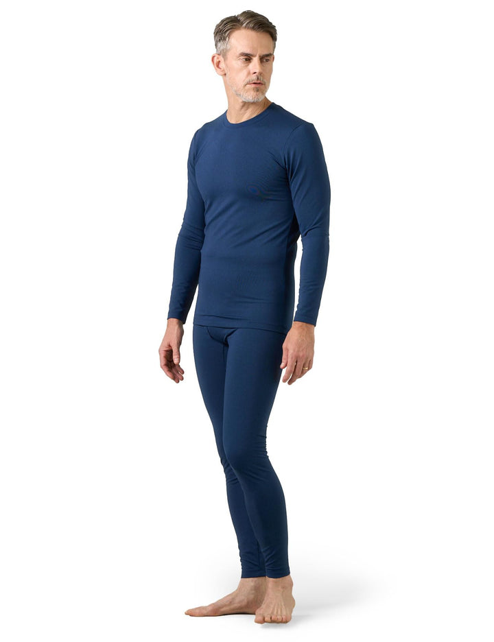 LAPASA Herren Innenfleece Thermounterwäsche Set, Thermounterhemd &amp; Thermohosen Funktionsunterwäsche