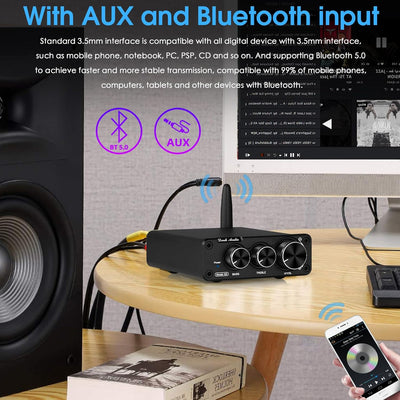 Nobsound G3 Bluetooth 5.0 Stereo Audio Verstärker Empfänger 2 Kanal Klasse D Mini HiFi Leistungsvers