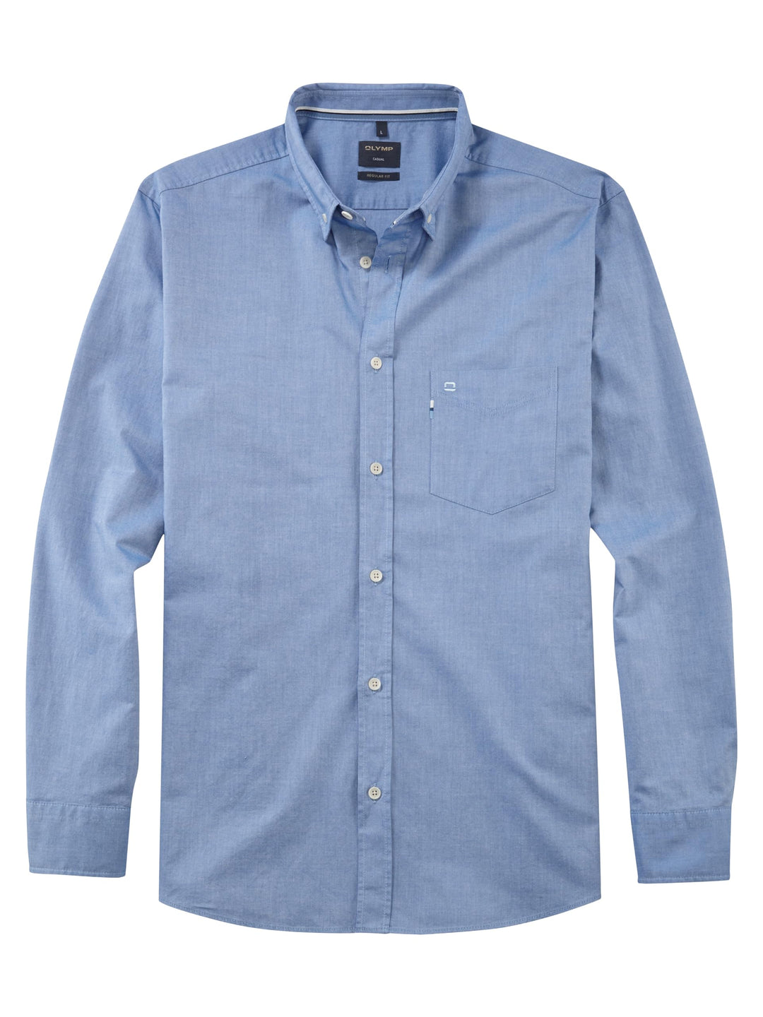 OLYMP Herren Freizeithemd Langarm Casual,Oxfort,Regular fit,Button-Down-Kragen,bleu 11,XXL
