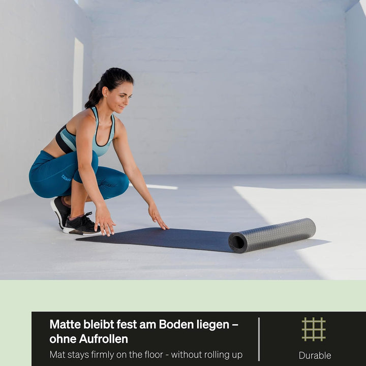 BLACKROLL® MAT (65 x 185 cm), rutschfeste Fitnessmatte für gelenkschonendes Training, Sportmatte mit