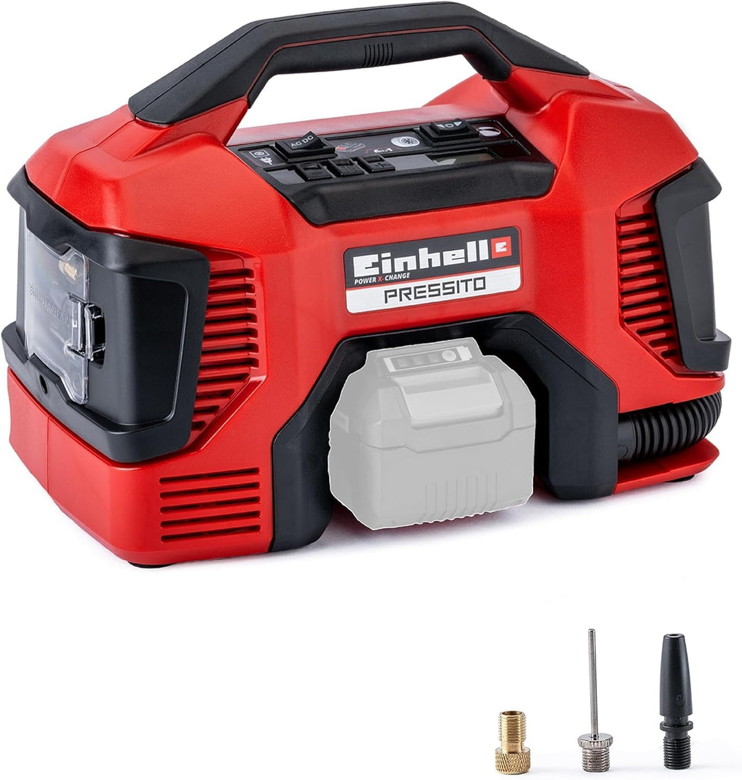 Einhell Akku-Kompressor PRESSITO Power X-Change (Li-Ion, 18 V, max. 11 bar, 710 mm Schlauchlänge, Ho