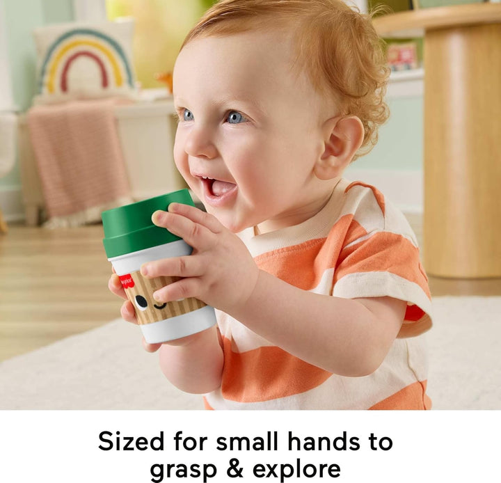 Fisher-Price Babyspielzeug Mini Me Moments Kaffeetasse Beissring Neugeborene Rassel mit BPA-freiem D