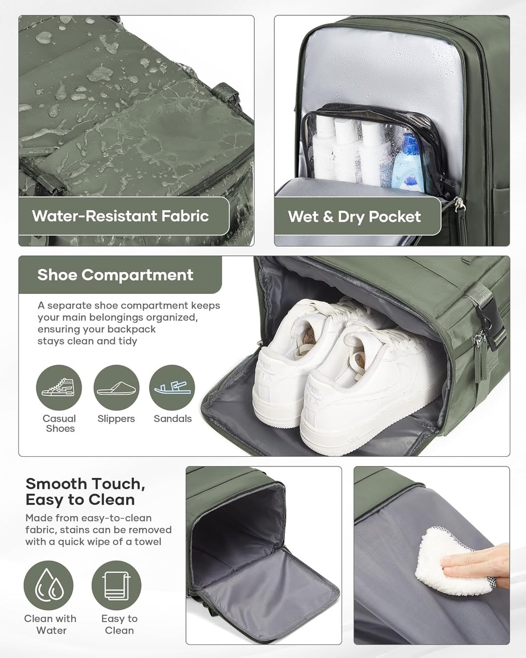 BJLFS Vakuum Rucksack Ryanair Handgepäck 40x20x25 Flugzeug Tasche Airbag mit Vakuumsystem Klein Reis