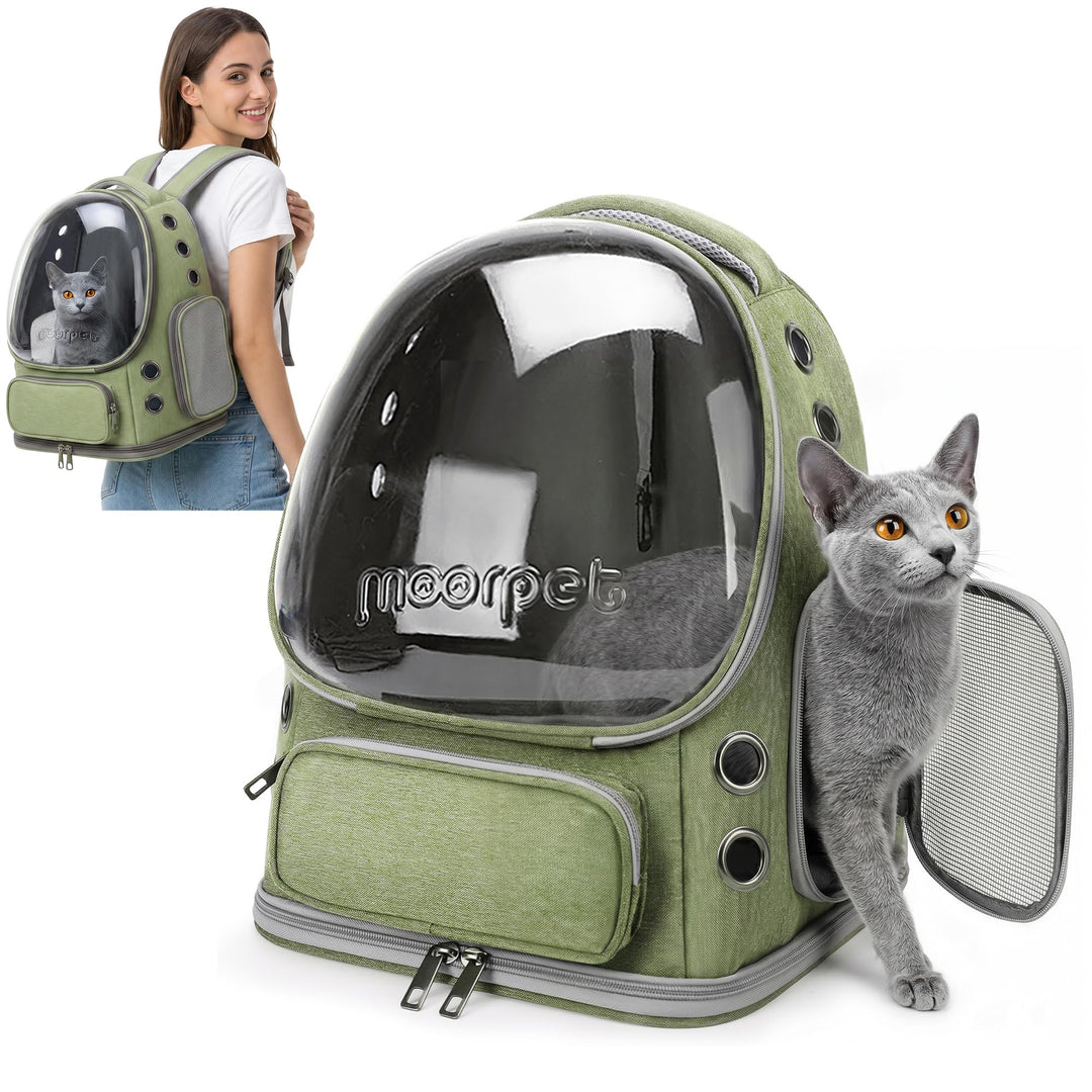 ALLSOPETS Katzenrucksack, Atmungsaktiver Bubble Rucksack für Katzen und Kleine Hunde bis zu 7,5kg, T