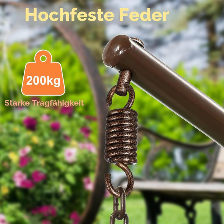 Cabilock Strapazierfähiges Hängematten-Set für Hängestühle, Hardware-Set, Hängematte, Federhaken, Hä